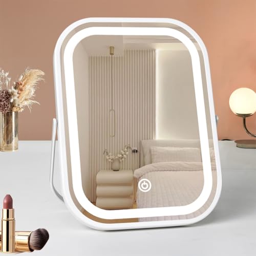 Travel Makeup Mirror with Lights Compact Beauty Vanity for Women
