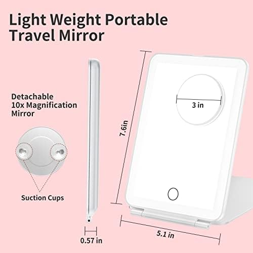 Mecion Makeup Mirror With 10X Magnification And 80 LED Lights 1