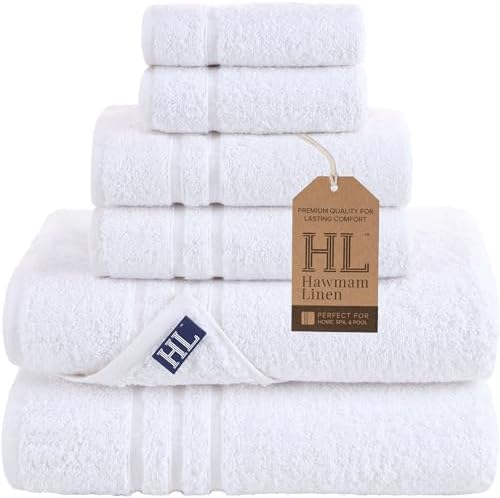 Beautiful Premium Turkish Cotton Bath Towels Set by Hawmam Linen