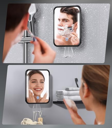 Gospire Heated Fogless Mirror with Light and Adjustable Brightness