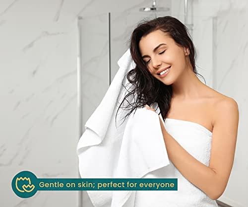 12-Piece Bulk 20x40 White Bath Towels - Eco-Friendly Cotton - Quick-Drying Durable