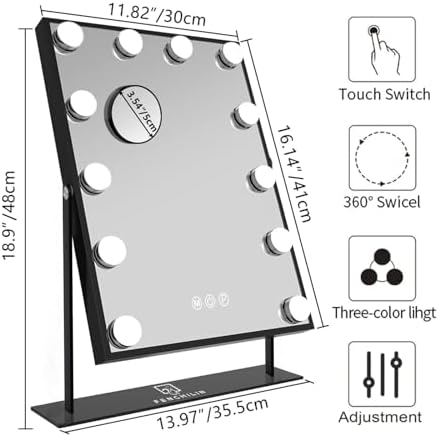Luxury Makeup Mirror with Smart Lights