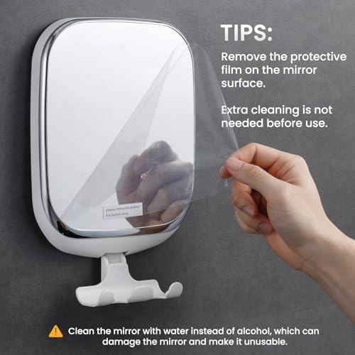 Waterproof Shatterproof Folding Mirror for Shaving Makeup Removal