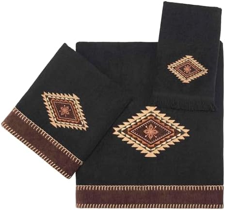 Avanti Linens Mojave Bath Towel Black - 100 Cotton Machine Washable OEKO-Tex Certified