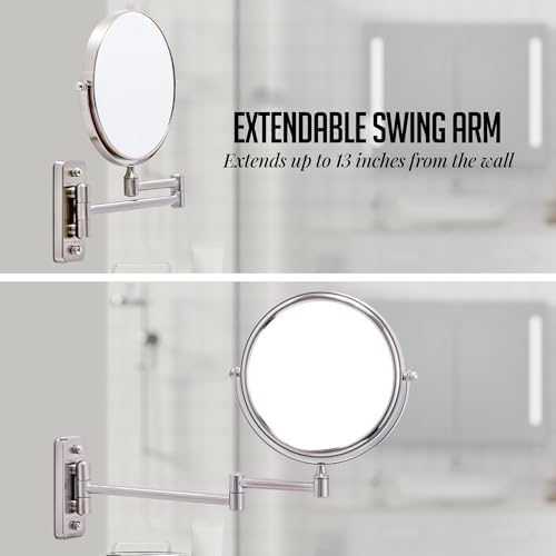 OVENTE 7 Wall-Mounted Makeup Mirror