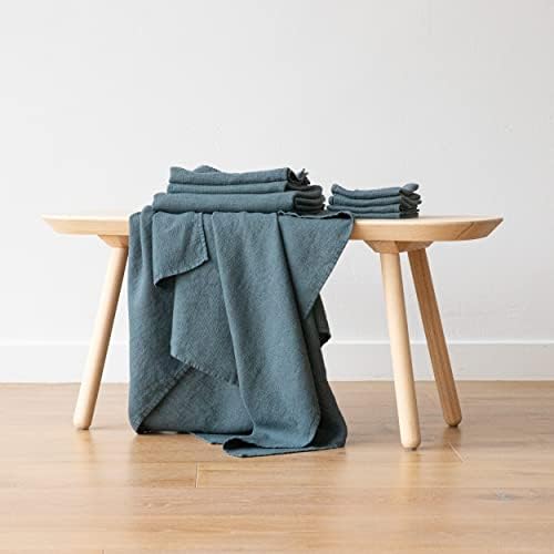 Balsam Green Linen Wash Cloths Set