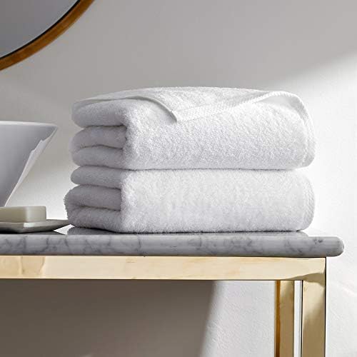H by Frette Luxury All-White Bath Sheet Set of 2