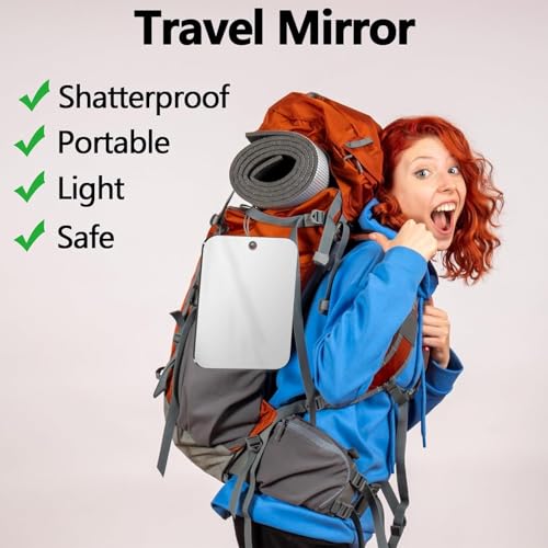 SAFEE MRROR Shaving Mirror No Fog 6x8 inches Travel-Friendly