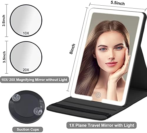 RRtide Compact 10X 20X Magnifying Mirror for Travel