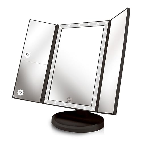 36 LED Touch-Screen Makeup Mirror with 123X Magnification