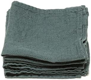 Balsam Green Linen Wash Cloths Set