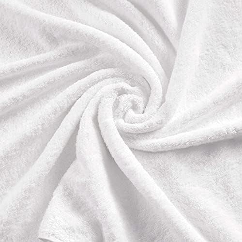 Qute Home Premium 4-Piece Fiber Washcloth Set for Bathroom Turkish Cotton