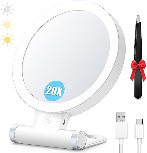 MIYADIVA 20X Magnifying Mirror with Light