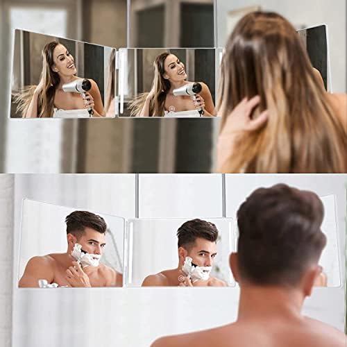 AAA Vanity Mirror with LED 360 Trifold Height Adjustable 5X Magnification