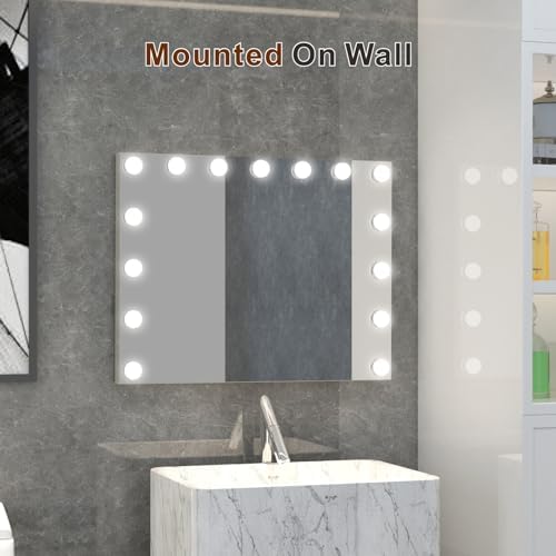Hollywood Lighted Vanity Mirror with 10x Magnification