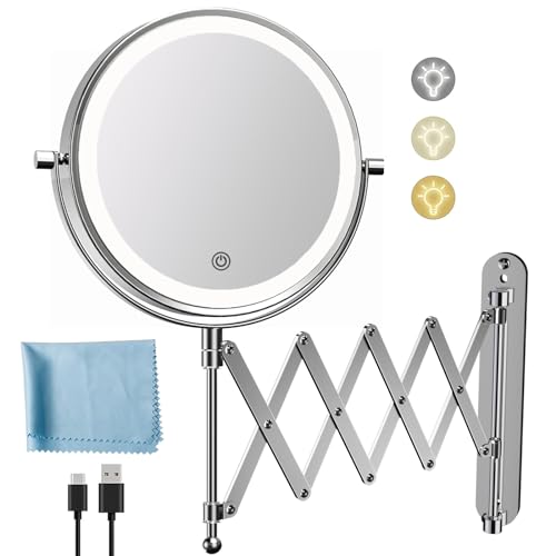 Vibrant 8-10X Wall-Mounted Makeup Mirror