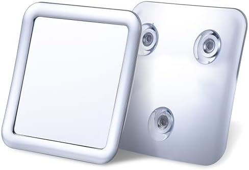 MirrorVana Travel Shower Mirror - Small Chromed Anti-Fog with suction cups