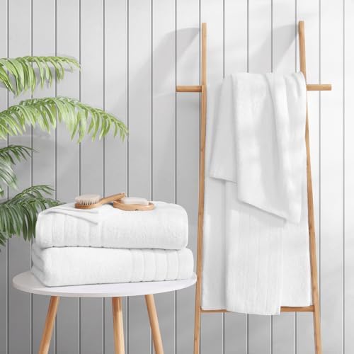 Casa Platino 4-Pack Luxury Bath Towels 30x60 Ringspun Cotton White