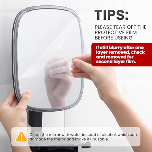 Shower Grooming Mirror with Razor Holder