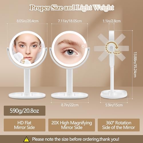 Makeup Mirror with Lights by MOMOKUBA
