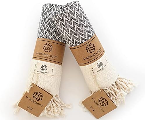 Madamelique Exclusive Hand Towels Set of 2-18x40 Inches