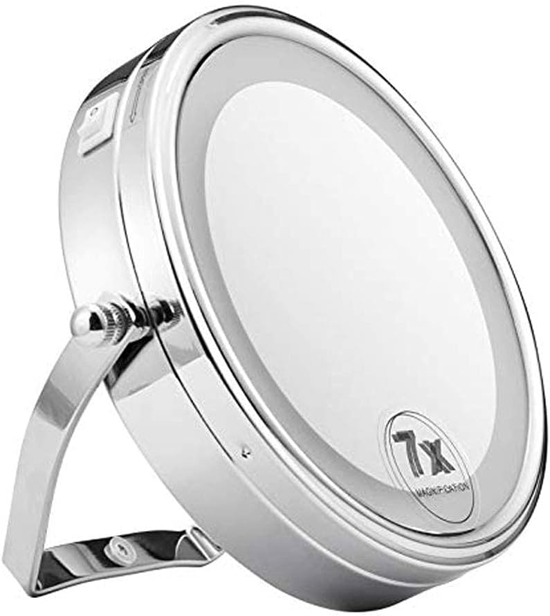 6-inch Two-Sided 7X Magnification Shaving Mirror