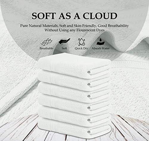 22x44 White Cotton Bath Towel