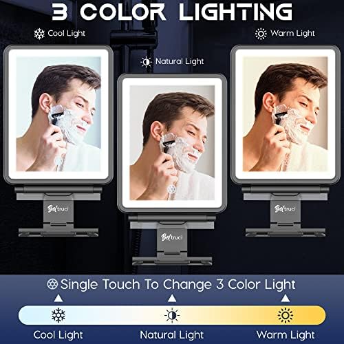 Fogless Shower Mirror with Squeegee