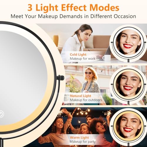 ALHAKIN 9 Lighted Makeup Mirror
