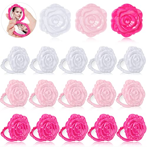 Exquisite Rose-Shape Compact Mirrors Set