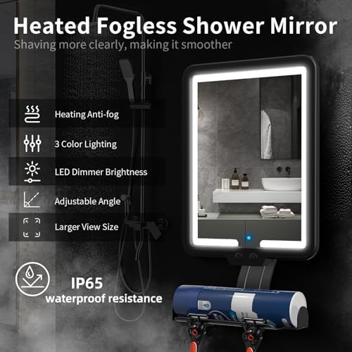 Heated Anti-Fog Shower Mirror for Shavers
