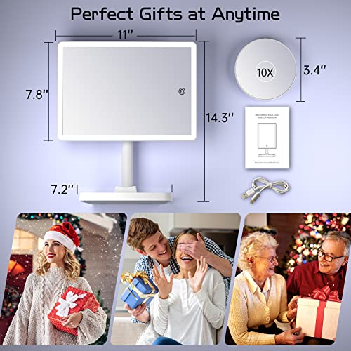 Precision Makeup Mirror with 96 Bright LEDs Compact Design