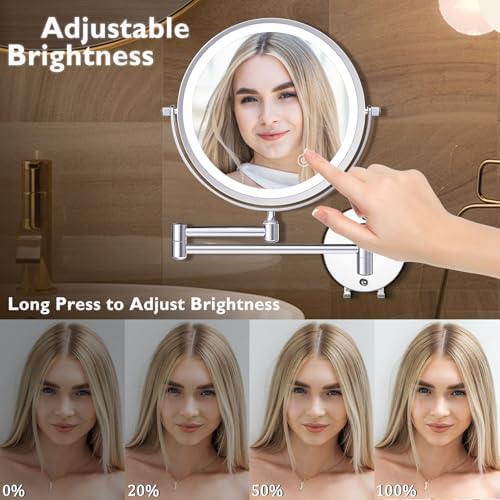 1X15X Wall Mounted Makeup Mirror