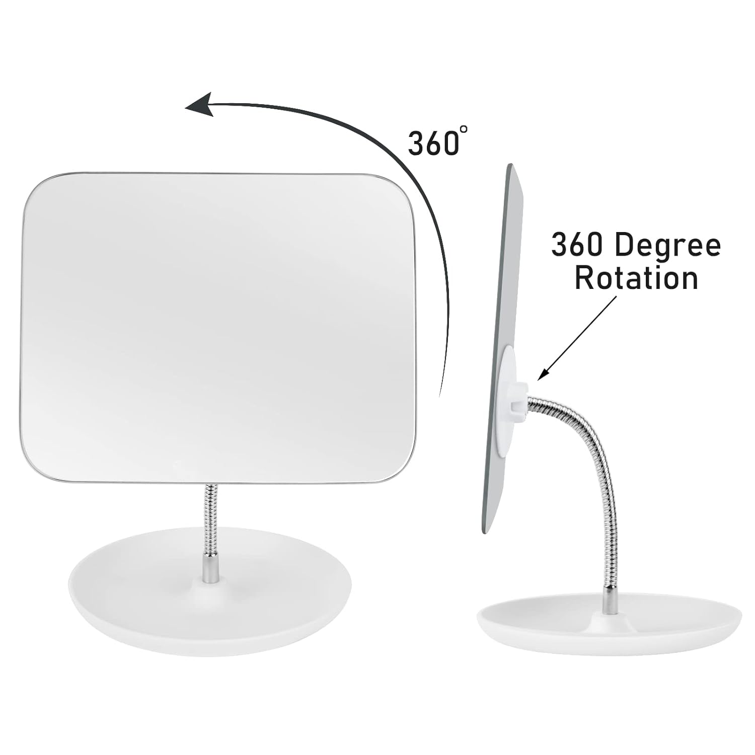 Adjustable Vanity Mirror with Stand for Makeup - Portable Travel Companion