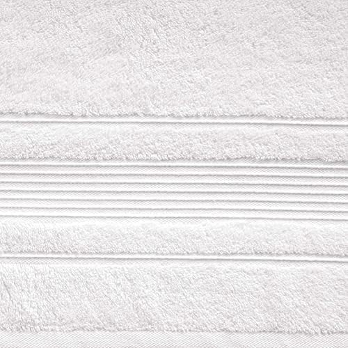 Qute Home Premium 4-Piece Fiber Washcloth Set for Bathroom Turkish Cotton