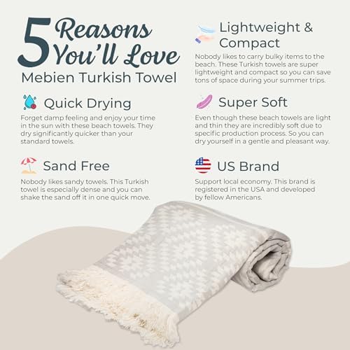 Premium 100 Natural Turkish Beach Towel