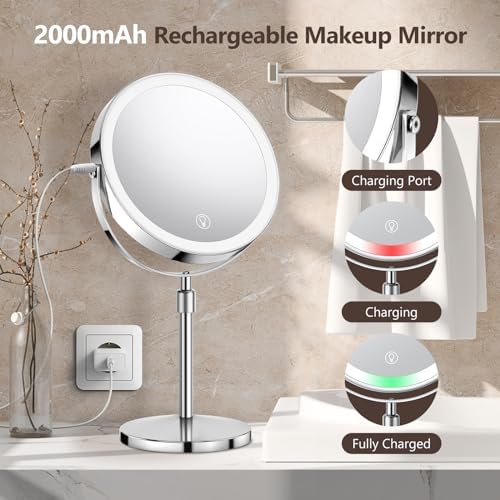 Ellies Beautyessential 10x Large Lighted Makeup Mirror