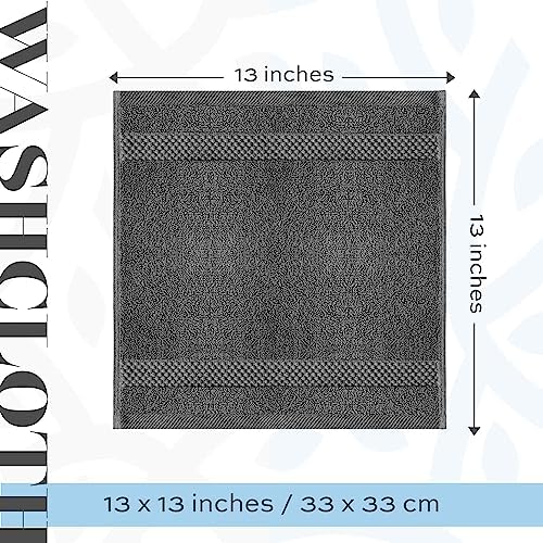 Luxury Washcloths Set for Bathroom - Soft Egyptian Cotton