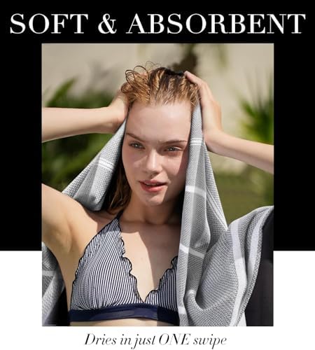 Big Beach Towels Ugly Sand Durable Soft Overflow Design Premium Quality