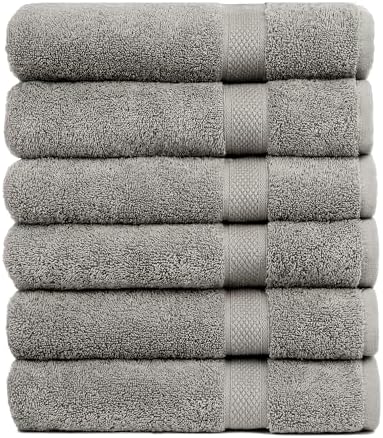 Luxury Cotton Bath Towels 100 Soft Absorbent 6-Pack Set