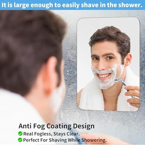 EUAIAJ Shaving Grooming Mirror 103x79in Frosted Easy Install