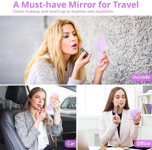 Best compact makeup mirror with lights - Double-sidedmagnify 1x20xLEDcompact travel friendly