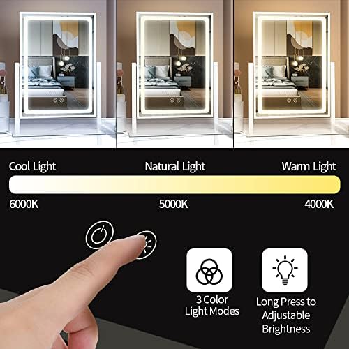 BRIGHTINWD - Touch Control 3-in-1 Vanity Mirror with Lights