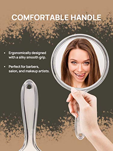 OMIRO Hand Mirror with 3X Magnification Double-Side Compact Durable