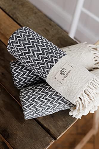 Madamelique Exclusive Hand Towels Set of 2-18x40 Inches