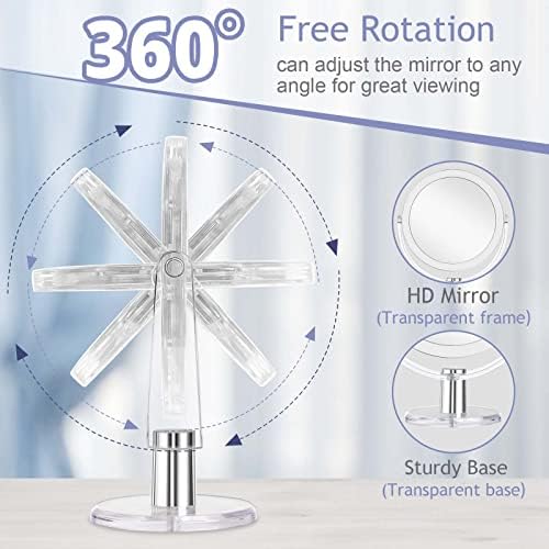 Stylish Double-Sided Makeup Mirror with 1X 15X Magnification