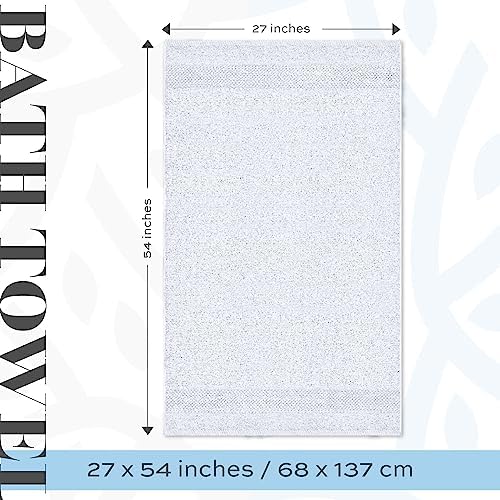 White Classic Luxury Bath Towels Set of 4