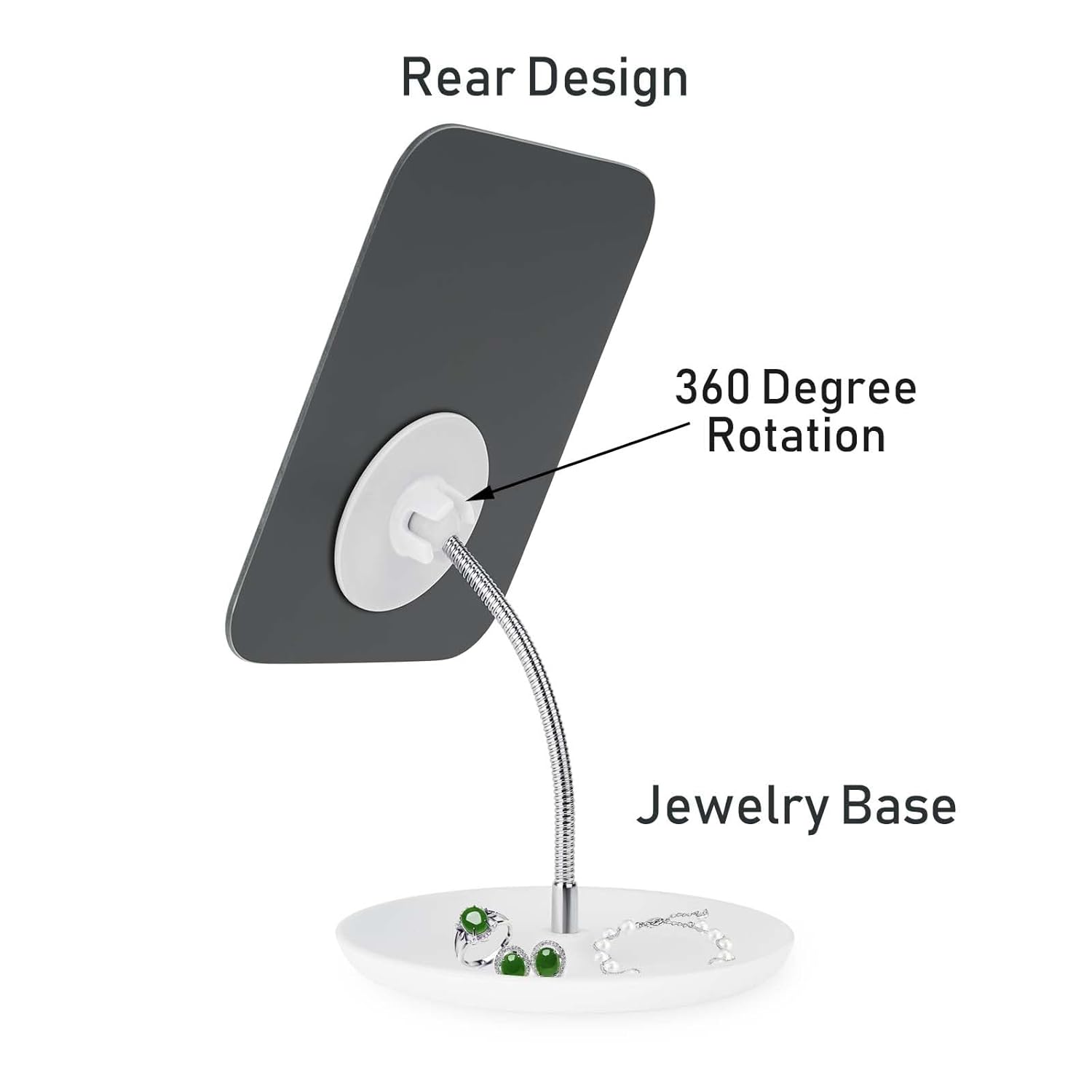 Adjustable Vanity Mirror with Stand for Makeup - Portable Travel Companion
