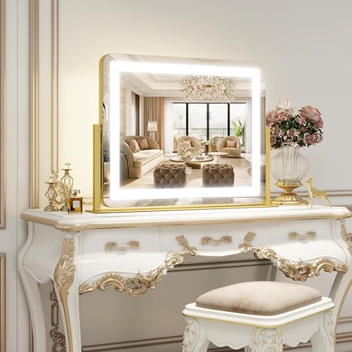 Gold Vanity Mirror with Lights