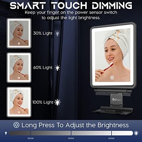 Fogless Shower Mirror with Squeegee